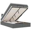vidaXL Lit ottoman avec matelas et LED gris fonc&eacute; 120x200 cm tissu