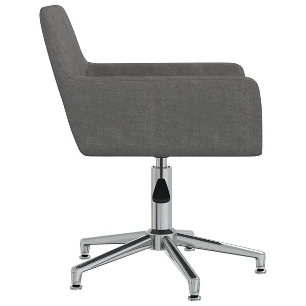 vidaXL Chaises pivotantes &agrave; manger lot de 6 Gris fonc&eacute; Tissu