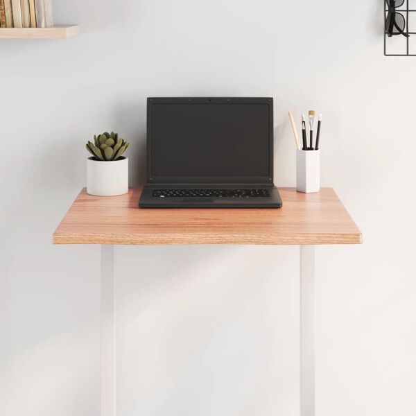 vidaXL Dessus de table bois ch&ecirc;ne massif trait&eacute; bordure assortie