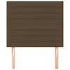 vidaXL T&ecirc;te de lit marron fonc&eacute; 80x5x118/128 cm Tissu