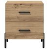 vidaXL Cabinet de chevet avec tiroir Ch&ecirc;ne artisanal 40 x 35 x 47,5 cm