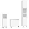 vidaXL Ensemble d'armoires salle de bain 3 pcs blanc bois d'ing&eacute;nierie