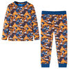vidaXL Pyjamas enfants manches longues cognac 128