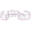 vidaXL Ensemble de canap&eacute;s 4 pcs avec coussins Gris clair Tissu