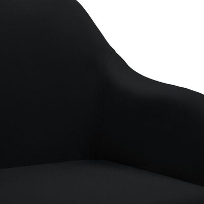 vidaXL 2 pcs Chaises pivotantes de salle à manger Noir Tissu