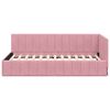 vidaXL Cadre de lit d'angle Rose 90 cm x 190 cm Velours