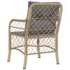 vidaXL Chaises de jardin avec coussins lot de 2 m&eacute;lange beige rotin
