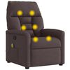 vidaXL Fauteuil de massage inclinable Marron fonc&eacute; Tissu