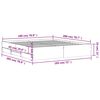 vidaXL Cadre de lit avec tiroirs sans matelas gris b&eacute;ton 180x200 cm
