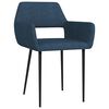 vidaXL Chaises &agrave; manger lot de 2 bleu tissu