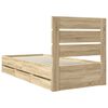 vidaXL Cadre de lit Ch&ecirc;ne Sonoma 90 x 200 cm Bois Ing&eacute;nierie