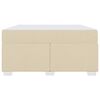 vidaXL Cadre de lit avec matelas Cr&egrave;me 140 x 200 cm tissu