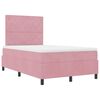 vidaXL Lit &agrave; ressorts avec matelas Rose 120 x 200 cm tissu