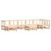 vidaXL Salon de jardin 8 pcs avec coussins bois massif