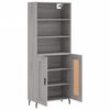 vidaXL Buffet haut Sonoma gris 69,5x34x180 cm Bois d'ing&eacute;nierie