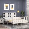 vidaXL Cadre de lit sans matelas blanc 120x200 cm bois de pin massif