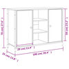 vidaXL Buffet noir 100x35x70 cm bois d'ing&eacute;nierie