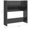 vidaXL Armoire &agrave; chaussures murale gris brillant bois d&rsquo;ing&eacute;nierie