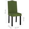 vidaXL Chaises &agrave; manger lot de 6 vert fonc&eacute; velours