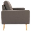 vidaXL Canap&eacute; &agrave; 2 places Taupe Tissu