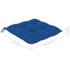 vidaXL Chaises de jardin et coussins bleu lot de 6 Bois de teck massif