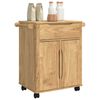 vidaXL Chariot de cuisine Cire marron 72,5 x 45 x 80 cm