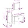 vidaXL Ensemble de mobilier de salle de bain avec &eacute;tag&egrave;re 3 pcs Marron