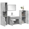 vidaXL Ensemble de meubles de salle de bain 5 pcs gris b&eacute;ton