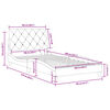 vidaXL Cadre de lit avec LED sans matelas noir 100x200 cm velours