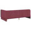 vidaXL Cadre de lit d'angle avec matelas Bordeaux 90 x 190 cm tissu