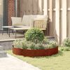 vidaXL Anneau de jardini&egrave;re Marron 120 x 120 x 20 cm Acier patin&eacute;