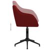 vidaXL Chaises &agrave; manger pivotantes lot de 6 rouge bordeaux velours