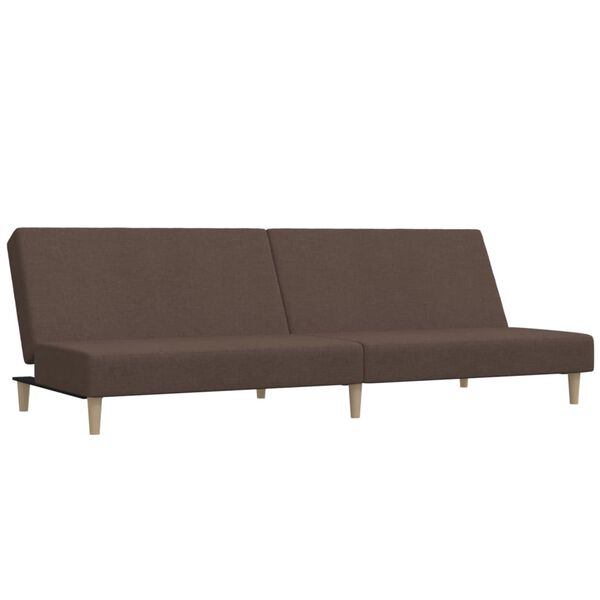 vidaXL Canap&eacute;-lit &agrave; 2 places avec repose-pied Taupe Tissu