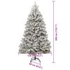 vidaXL Sapin de Noël artificiel Vert et blanc 300 cm PVC et métal