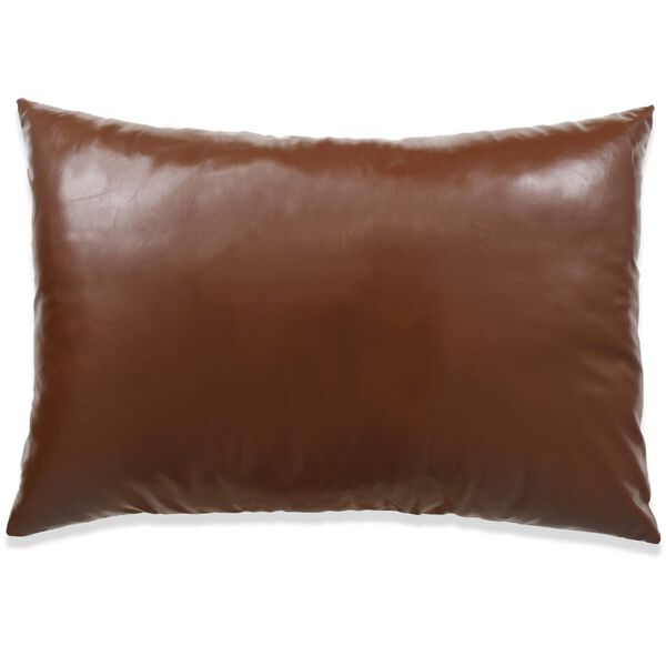 vidaXL Jeu de coussin lot de 2 PU 40 x 60 cm Marron