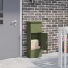vidaXL Bo&icirc;te de d&eacute;p&ocirc;t de colis Vert olive 44,5 x 29 x 110,5 cm Acier