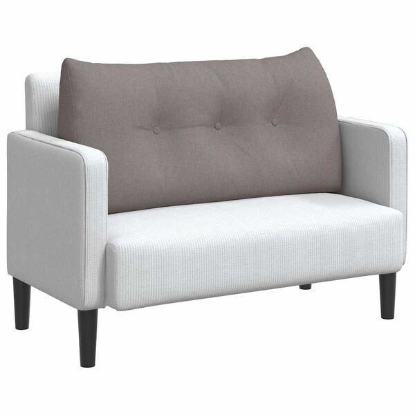 vidaXL Coussin de Dos Taupe 100 x 24 x 50 cm tissu