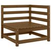 vidaXL Canap&eacute; d'angle de jardin avec coussins cr&egrave;me Bois de pin massif