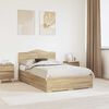 vidaXL Cadre de lit Ch&ecirc;ne Sonoma 120 x 200 cm Bois d'ing&eacute;nierie