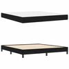 vidaXL Lit &agrave; ressorts avec matelas Noir 180 x 200 cm tissu