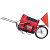 vidaXL Remorque de v&eacute;lo &agrave; une roue avec sac de rangement