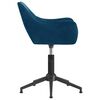 vidaXL Chaises pivotantes &agrave; manger lot de 4 bleu velours