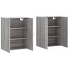 vidaXL Armoires murales 2 pcs sonoma gris 69,5x34x90 cm