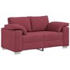vidaXL Canap&eacute; 2 pcs Bordeaux 219 x 80 x 82 cm tissu
