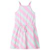 Robe pour enfants avec cordon de serrage sans manches rose 128