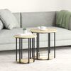 vidaXL Ensemble de tables d'appoint avec &eacute;tag&egrave;re 2 pcs Marron