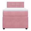 vidaXL Sommier &agrave; lattes de lit et matelas Rose 80x200 cm Velours