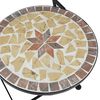 vidaXL Ensemble de bistro mosa&iuml;que terre cuite blanc fer et c&eacute;ramique