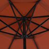 vidaXL Parasol d'ext&eacute;rieur avec m&acirc;t en aluminium 500 cm terre cuite