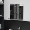 vidaXL Miroir mural avec &eacute;tag&egrave;re 40x40 cm Verre tremp&eacute;